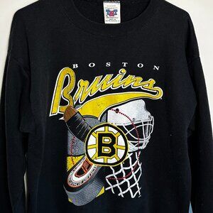 90s Boston Bruins Graphic Crewneck Sweatshirt (XL)
